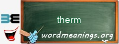 WordMeaning blackboard for therm